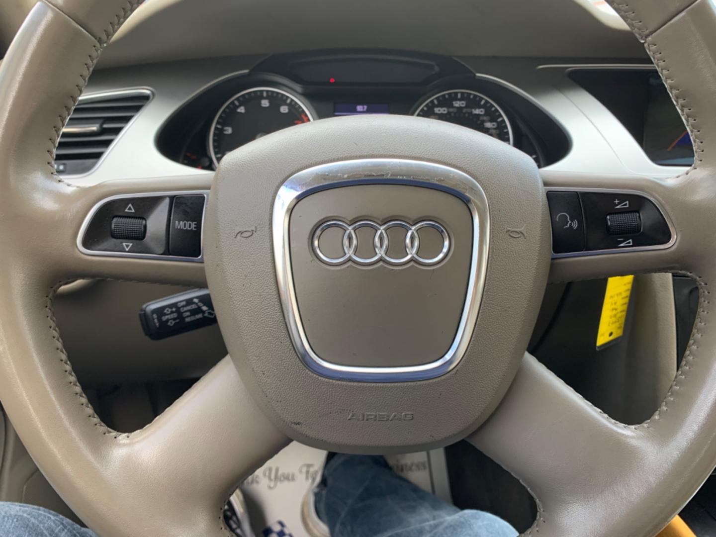 2010 White /Tan Audi A4 (WAUEFAFLXAN) with an 4 Cylinders F 2.0L FI Turbo DOHC 121 CID engine, AUTOMATIC transmission, located at 1830 North Belt Line Road, Irving, TX, 75061, (469) 524-0199, 32.834373, -96.993584 - Photo#11